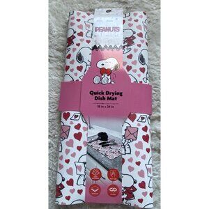 Peanuts Snoopy QUICK DRYING RUBBER Kitchen Mat Valentines Love Letter 18 X 24”